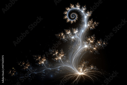 Visual Growth as a Tree of Light in Abstract Symbolic Form