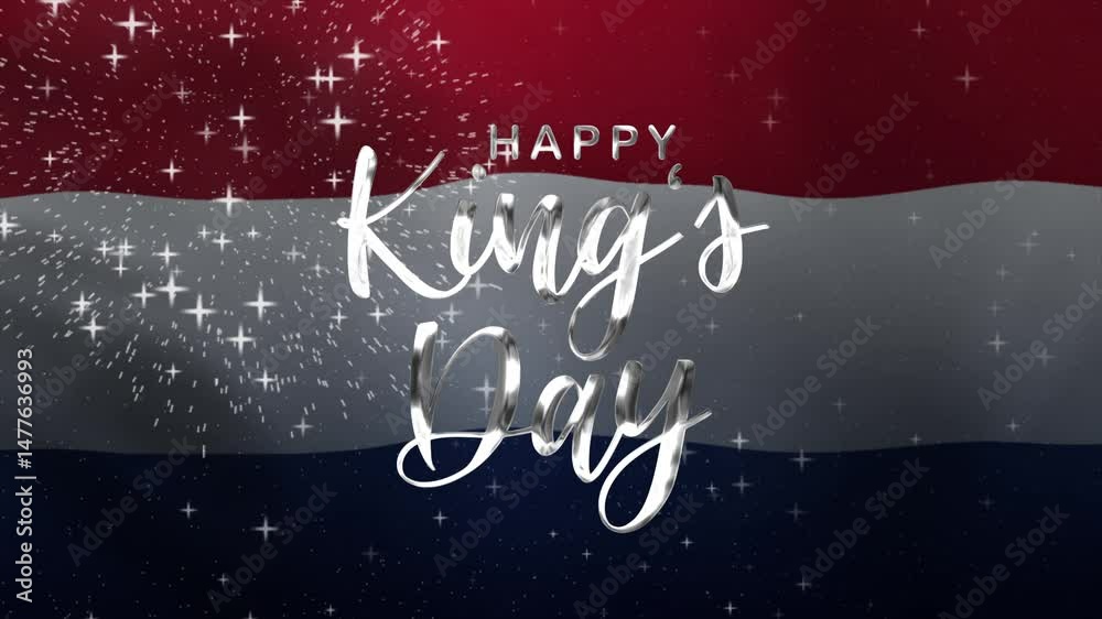 Happy Kings Day Text Animation, perfect for celebrating Netherlands national holiday. Suitable for banners, social media posts, and greeting cards. Happy Kings Day Text Animation, perfect for celebrating Netherlands national holiday. Suitable for banners, social media posts, and greeting cards.
