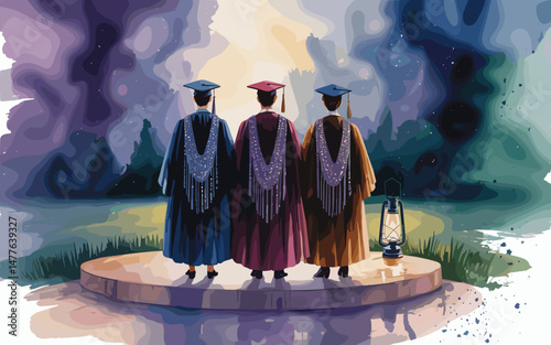 Graduation Celebration Illustration