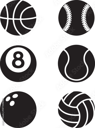 Soccer Players Silhouette Set: A collection of six dynamic soccer players silhouettes captured in action, showcasing various dribbling techniques and athletic postures. 