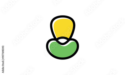 a graphic image with corn and soybean seeds theme, on a white background. vector graphic base.