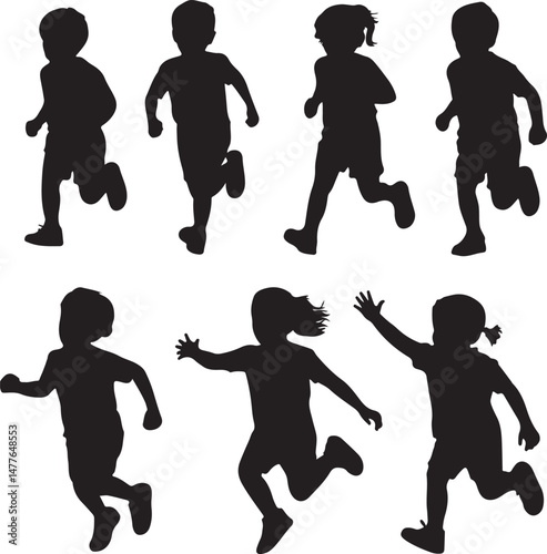 Soccer Players Silhouette Set: A collection of six dynamic soccer players silhouettes captured in action, showcasing various dribbling techniques and athletic postures. 