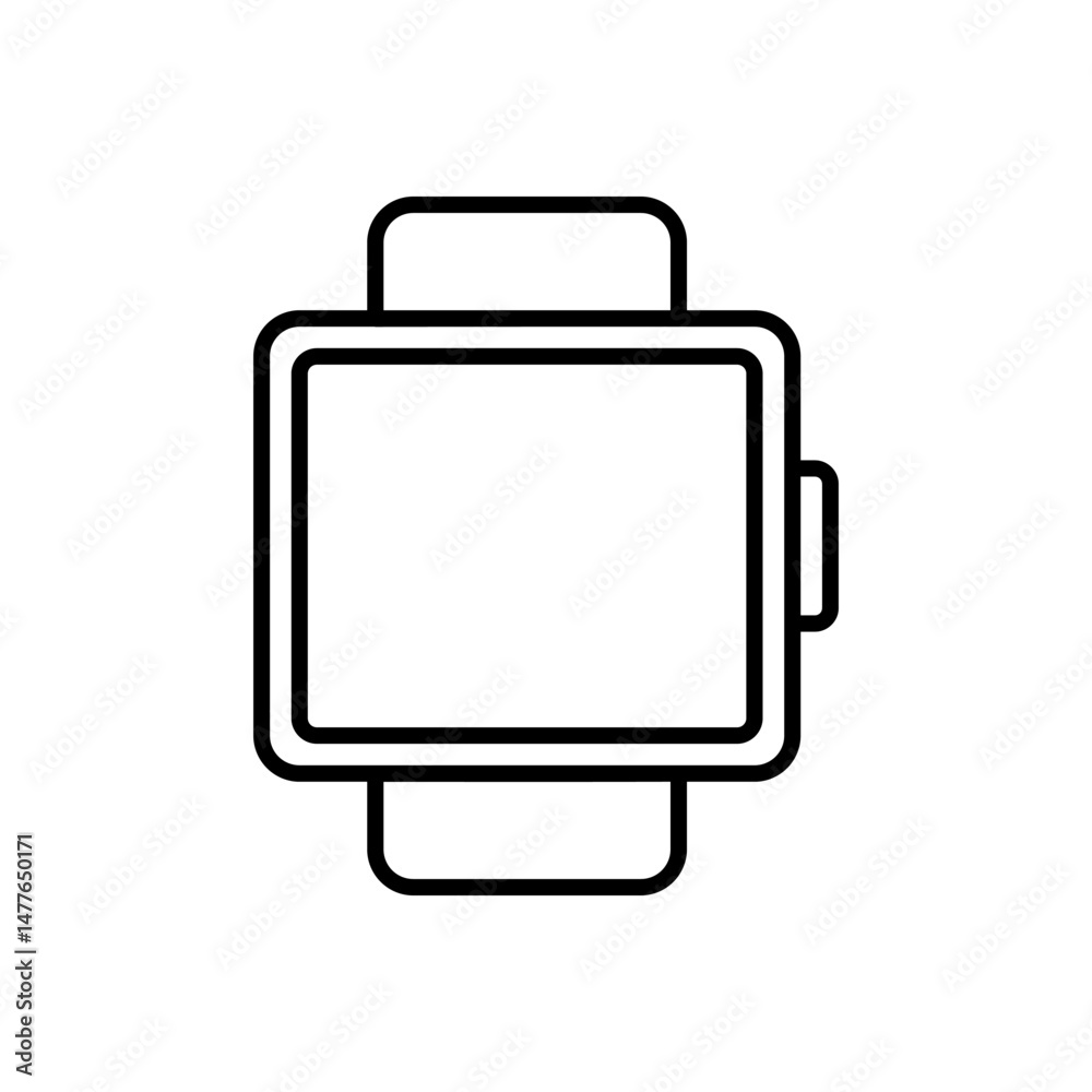 Wristwatch Icon. Vector Symbol of Timepiece for Accessory and Technology. Wristwatch Icon. Vector Symbol of Timepiece for Accessory and Technology.