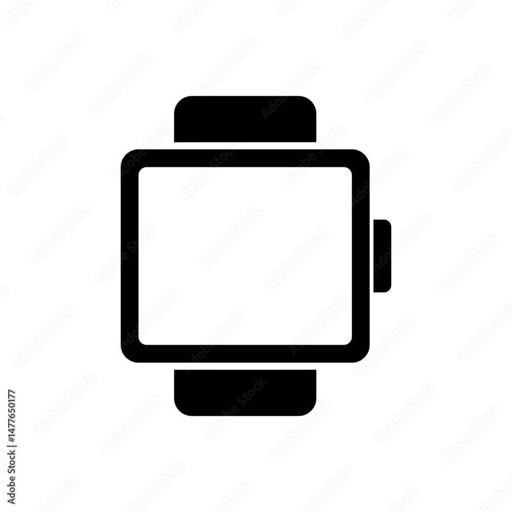 Wristwatch Icon. Vector Symbol of Timepiece for Accessory and Technology. Wristwatch Icon. Vector Symbol of Timepiece for Accessory and Technology.