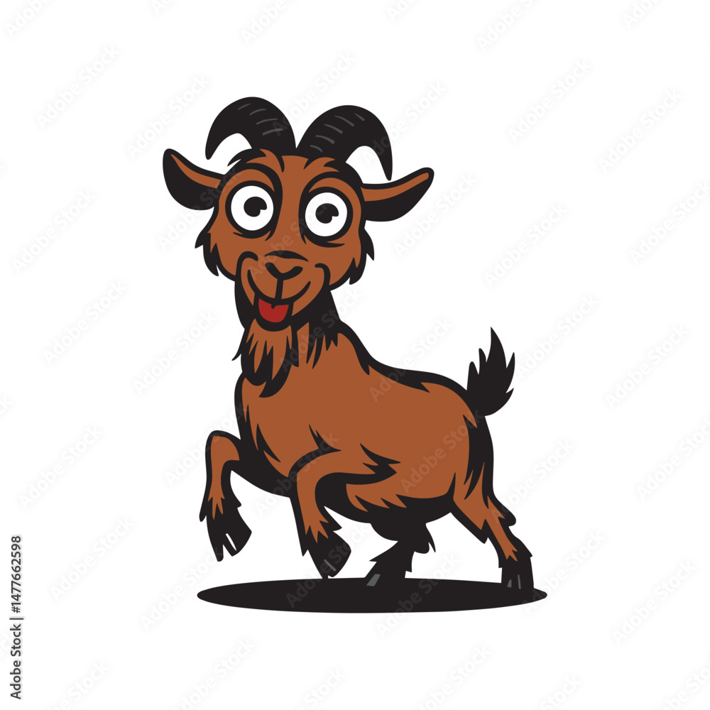 Fototapeta premium Cute Goat vector illustration design