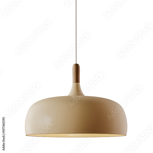 A lamp hanging from a ceiling