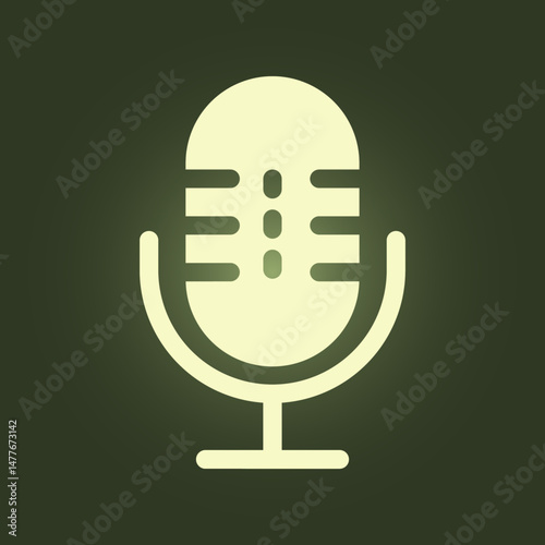 Microphone trendy artwork superb abstract vector illustration colorful useful design