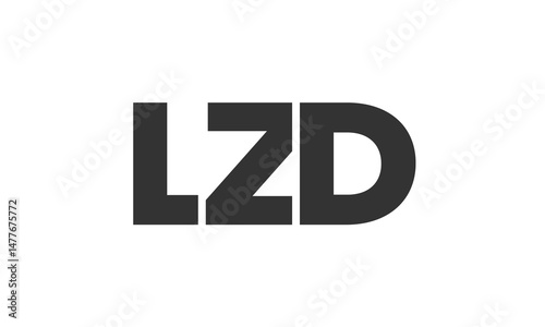 Free Download LZD logo design template with strong and modern bold text. Initial based vector logotype featuring simple and minimal typography. Trendy company identity. - GFXLoad