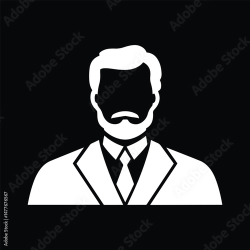 Man in a Suit vector illustration icon