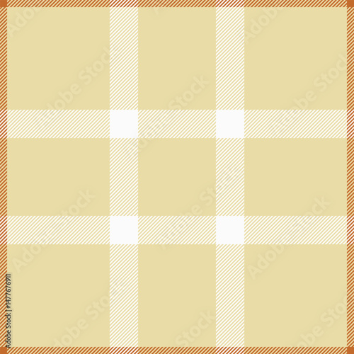 Elegant cream, white, and burnt orange plaid pattern.  Perfect for textile design, website backgrounds, or crafting projects.
