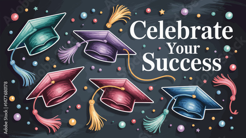 Graduation Celebration Illustration