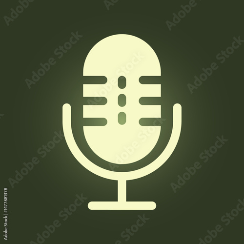 Microphone trendy artwork superb abstract vector illustration colorful useful design