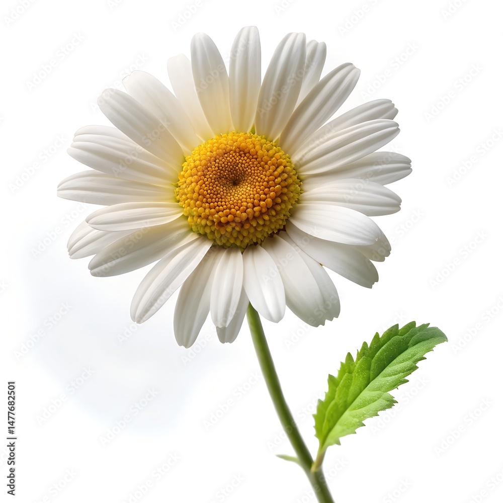 Fototapeta premium Firewheel Flower with Leaf Macro Photo