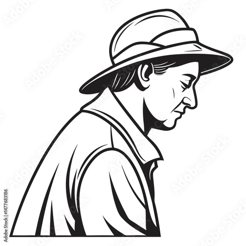 old man with hat