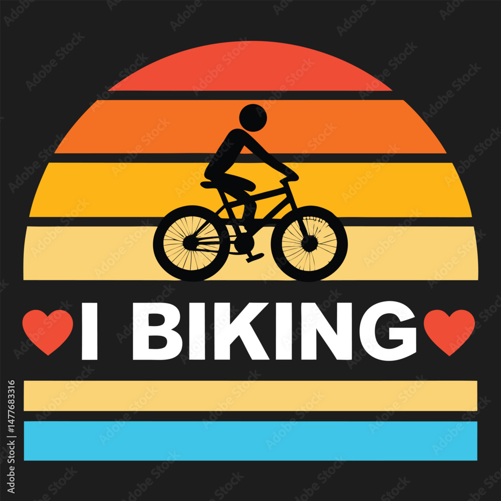 Fototapeta premium Cyclist riding a bike in the city as a black silhouette vector illustration