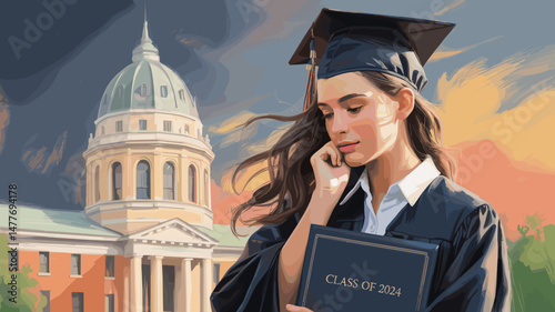 Graduation Celebration Illustration