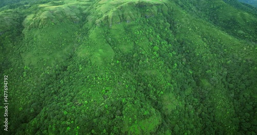 Tropical Mountain Wilderness - Aerial Drone View