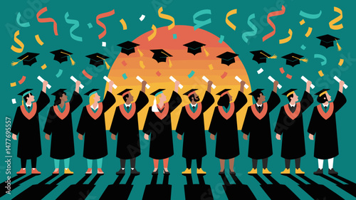 Graduation Celebration Illustration