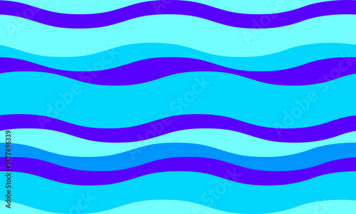 Vibrant blue and purple wavy stripes create a dynamic, seamless pattern. Perfect for backgrounds, website design, or textile prints this image evokes feelings of fluidity, energy, and summer.