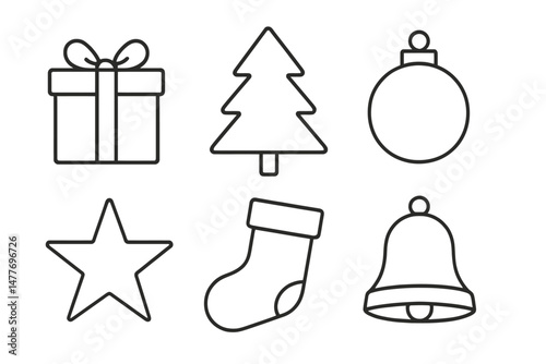 Black Christmas Icons on Grunge Dark Background vector