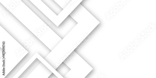 Abstract background with lines White background with diamond and triangle shapes layered in modern abstract pattern design Space design concept Suit for business, corporate, institution presentation.	