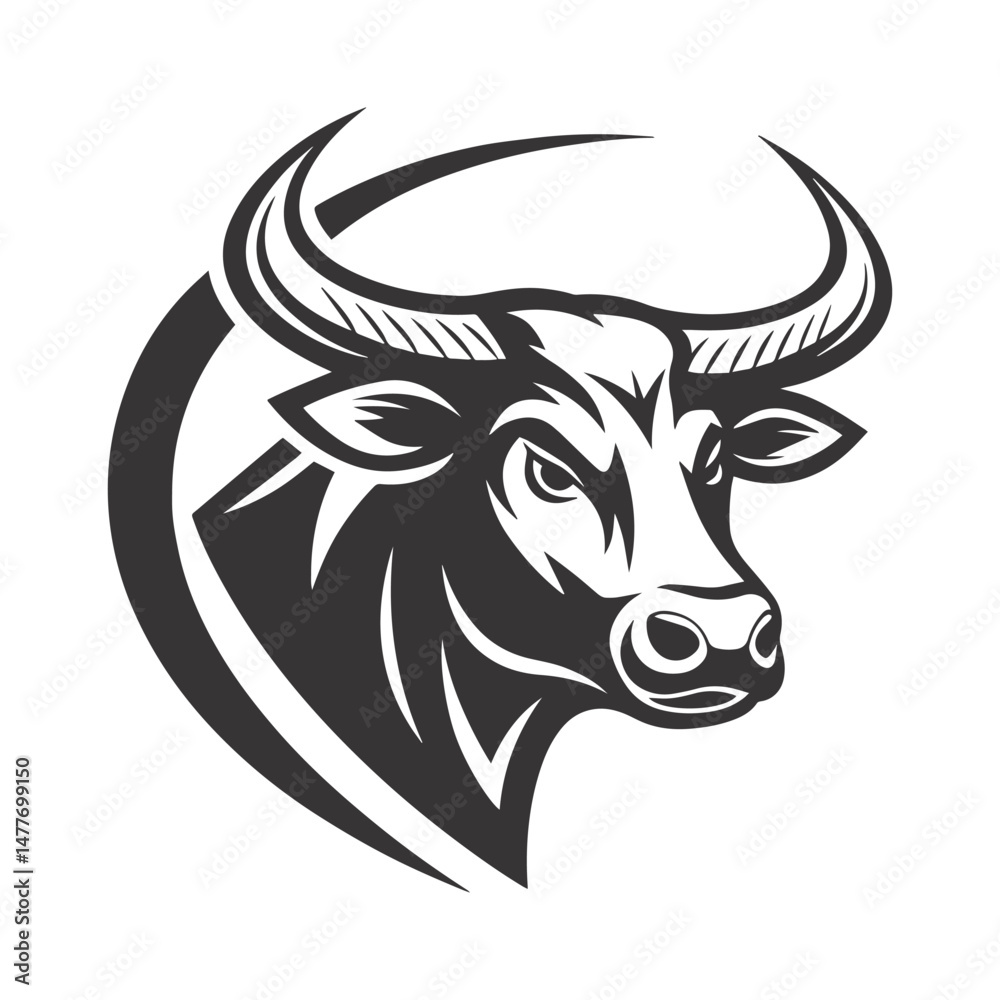 Angry Tribal Bull Tattoo Style Vector Art Angry Tribal Bull Tattoo Style Vector Art