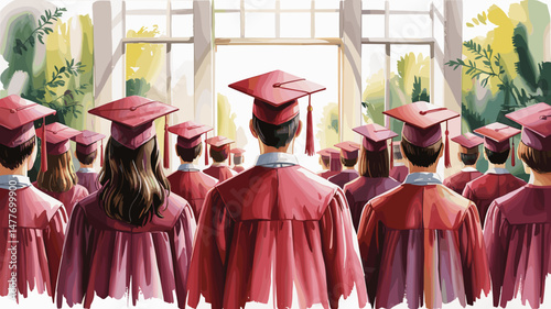 Graduation Celebration Illustration