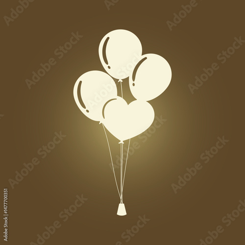 Balloon trendy artwork ravishing abstract vector illustration colorful useful design