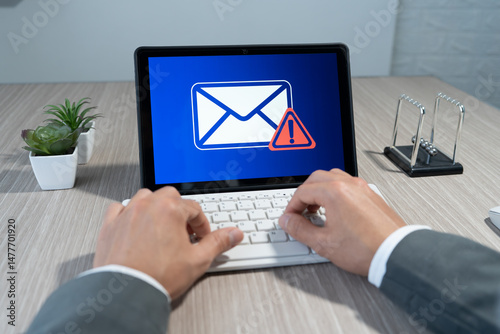 Dangerous spam: fake notifications, malicious links, and security warnings in a compromised email interface