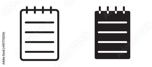 Todo list icon in black modern and lines and solid