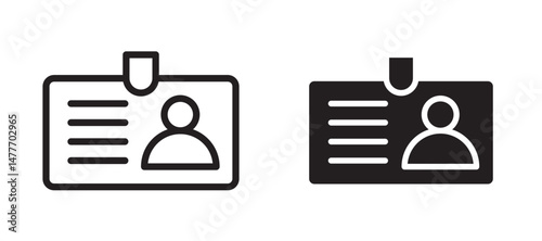 Security badge icon in black modern and lines and solid