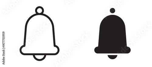 Notification icon in black modern and lines and solid