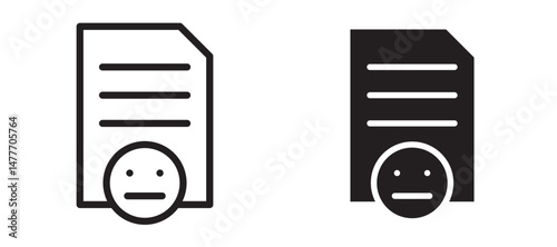 Complaint icon in black modern and lines and solid