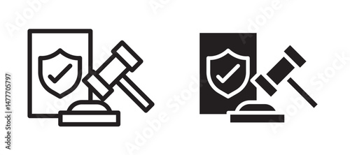 Code of conduct icon in black modern and lines and solid