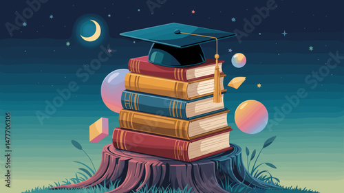 Graduation Celebration Illustration