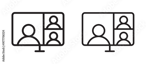 Anxiety icon in black modern and lines and solid