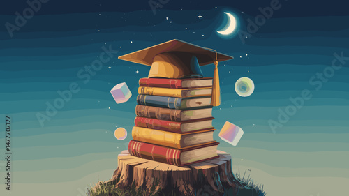 Graduation Celebration Illustration