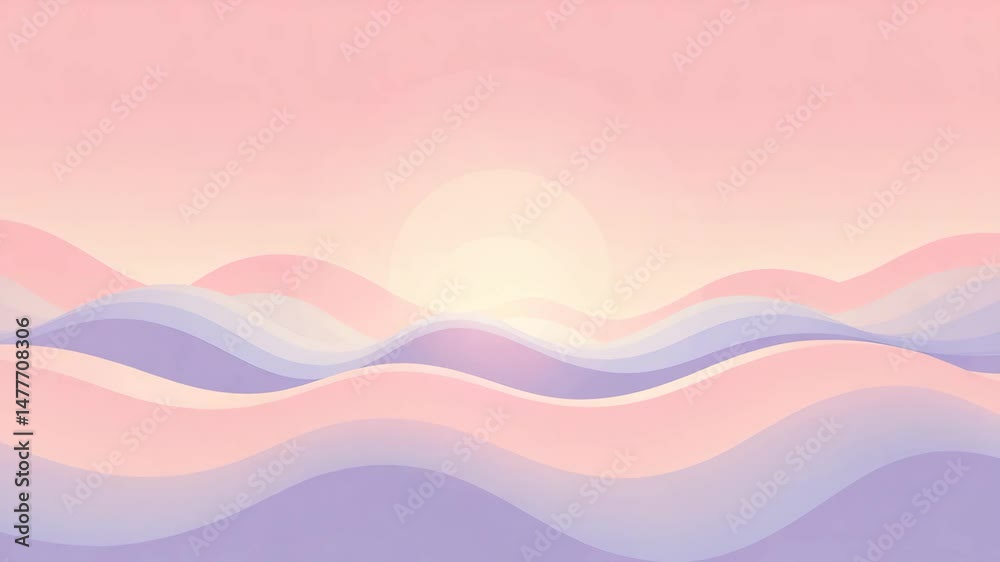 Serene pastel landscape, soft undulating hills under a gentle sunrise, calming colors creating a tranquil atmosphere, ideal for relaxation. Serene pastel landscape, soft undulating hills under a gentle sunrise, calming colors creating a tranquil atmosphere, ideal for relaxation.