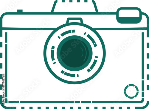 Modern Camera Icon Vector Illustration