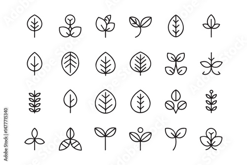 Black and white icons vector set showcases a seamless pattern of vintage circle symbols and floral art elements