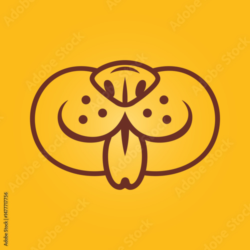 Dog snout trendy artwork good abstract vector illustration colorful applicable design