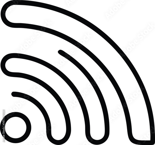 Wi-Fi network connection symbol and internet communication icon
