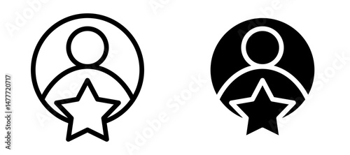 Customer experience icon in black modern and lines and solid