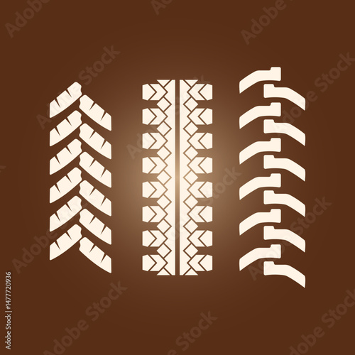 Car tyre treads trendy artwork stunning abstract vector illustration colorful applicable design