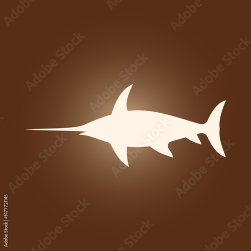 Swordfish trendy artwork stunning abstract vector illustration colorful applicable design