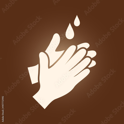 Washing hand trendy artwork stunning abstract vector illustration colorful applicable design