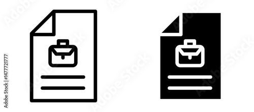 Job description icon in black modern and lines and solid