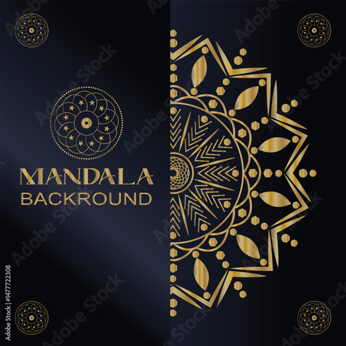 Elegant Gold Mandala Background – Modern Royal Design