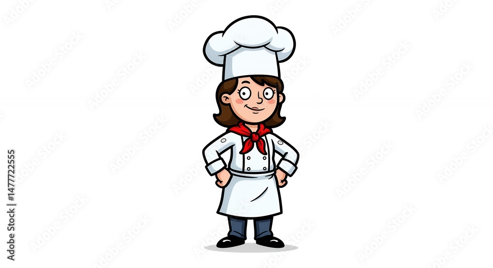 Cartoon chef character image Cartoon chef character image