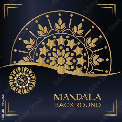 Elegant Gold Mandala Background – Modern Royal Design